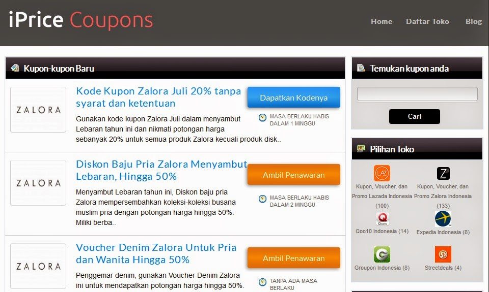 Belanja Online Lebih Hemat Dengan iPrice Coupons
